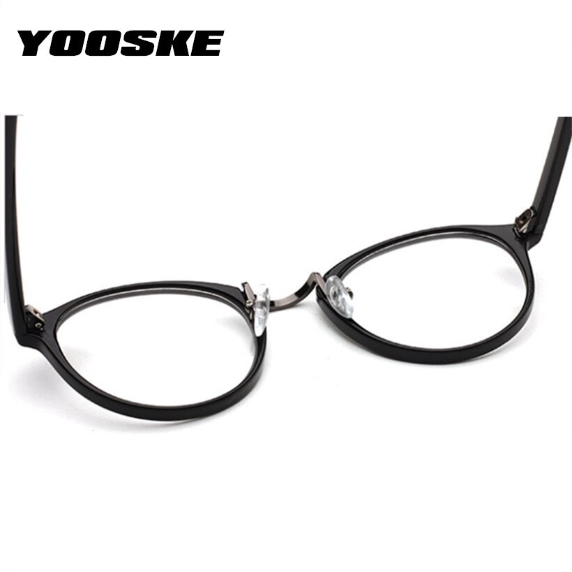 YOOSKE Transparent Round Glasses Clear Frame Women Spectacle Myopia glasses Men Eyeglasses Frame Nerd Optical Frames