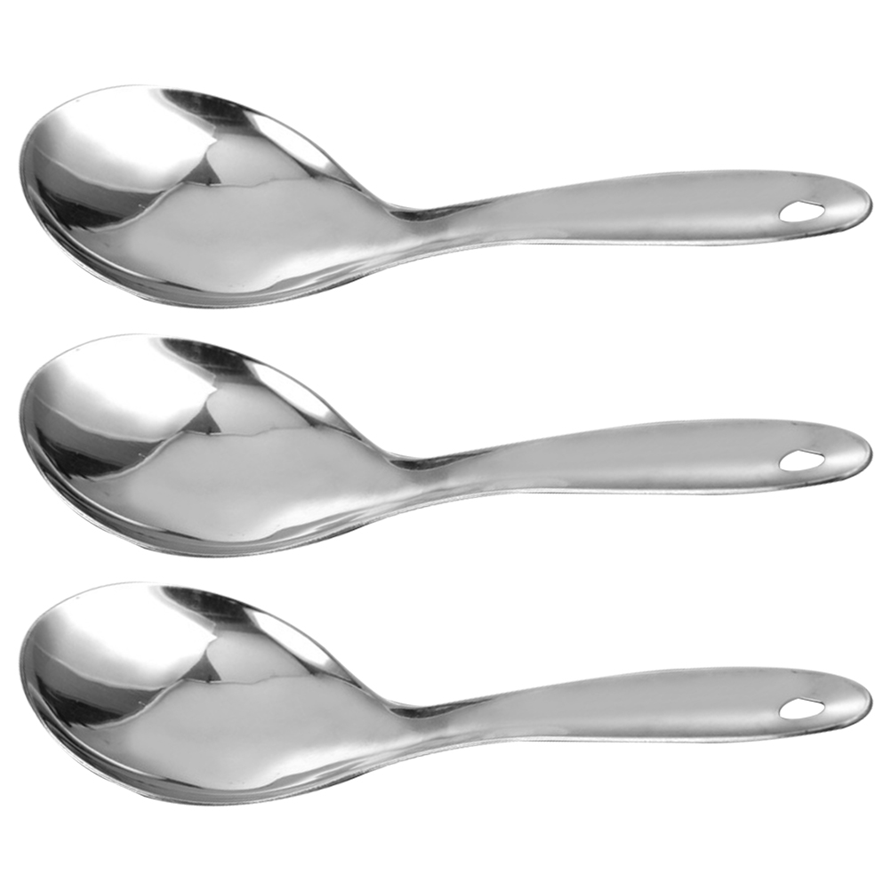 Cuchara de Metal para arroz, utensilio de cocina, útil, 3 piezas: Default Title