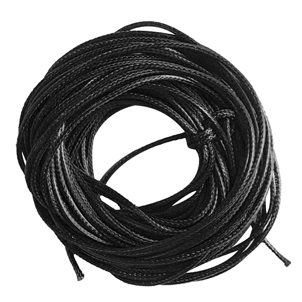Fityle 10 M Waxed Nylon Thread Katoenen Koord String Fit Weave Sieraden Hand Naaien Waxed String Voor Handgemaakte Diy Ambachten 1.5 Mm Zwart