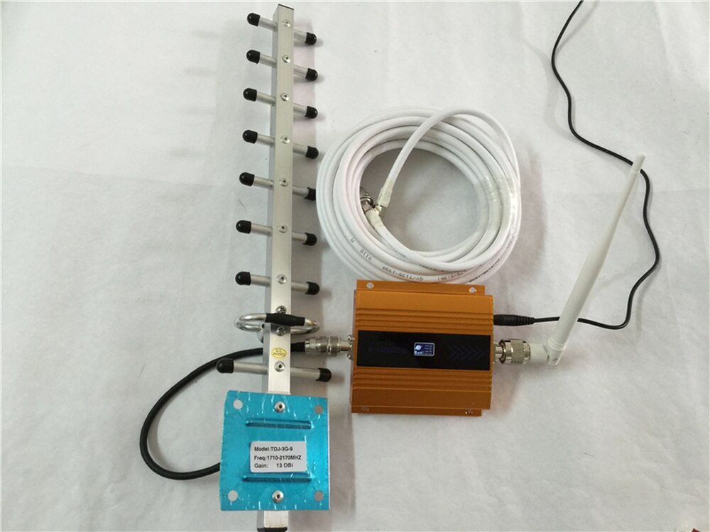 Repetidor 3G ZQTMAX 2100 UMTS amplificador de señal celular Internet datos señal Boosterand 13dBi Antena Yagi + cable