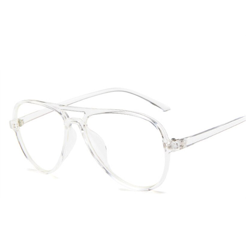 Oulylan Mannen Pilot Bril Frame Vrouwen Mode Bijziendheid Transparante Brillen Frames Mannelijke Computer Bril: WHITE