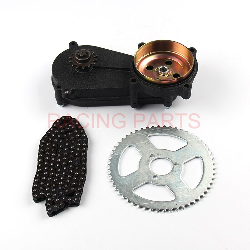 47cc 49cc -lomme cykel liya front gearkasse transmission gearkasse mini moto atv med  t8f kæde og kædeplade 2 takts motordel