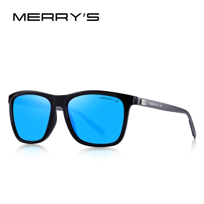MERRYS gafas de sol de aluminio Retro Unisex polarizadas lentes Vintage gafas de sol para hombres/mujeres S8286: C04 Blue