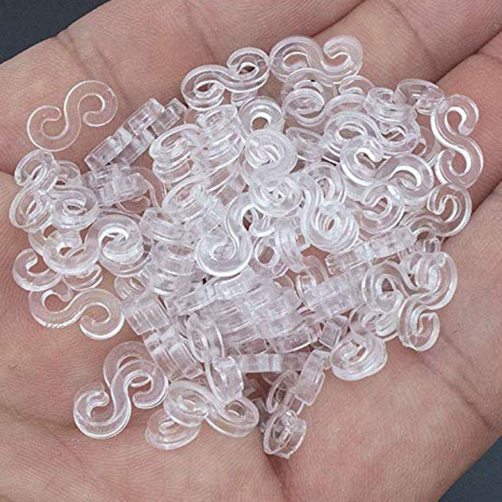 300 stuks S Clips & C Clips voor Loom Elastiekjes DIY Armband Weefgetouw Bands Accessoires Diy S Clips DIY loom Bands C Clip Plastic