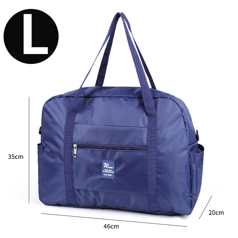 Oxford-Bolsa de equipaje de mano para mujer, de gran capacidad bolso de viaje, bolsa de almacenamiento para fin de semana, maleta con carrito a juego para hombro: L     blue
