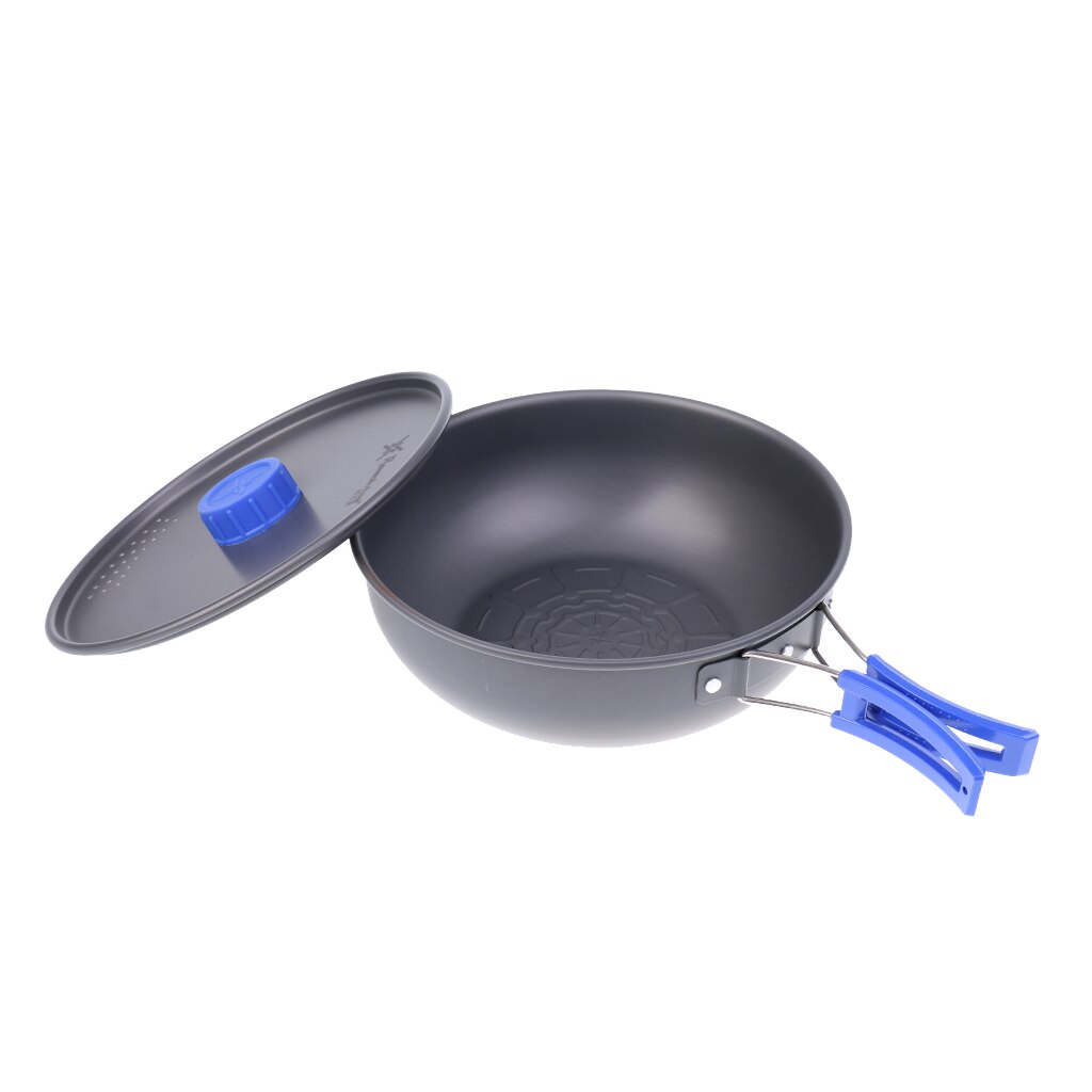 Portable Aluminium Outdoor Camping Cooking Frying Pan With Folding Handle