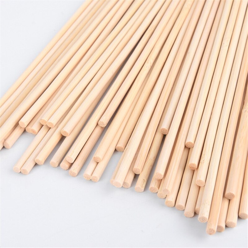 50Pcs Wooden Plant Grow Support Bamboo Plant Sticks Garden Canes Plants Flower Support Stick Cane Garden Tools