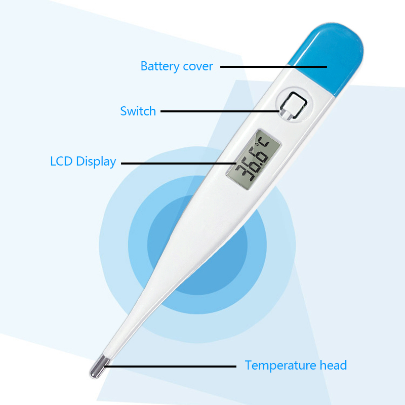 Digital Body Thermometer Household Thermometer for Fever Oral Armpit Temperature Electronic LCD Displ for Adult and Kids