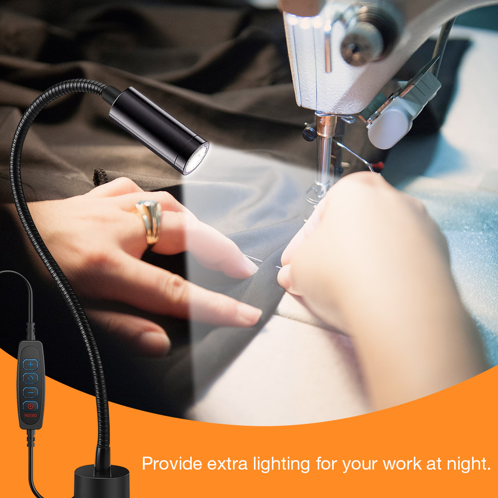LED Zwanenhals Naaimachine Licht Dimbaar Magnetische Mount Kolomboor Licht Werk Leeslampen Werkbank Verlichting Gereedschapslamp