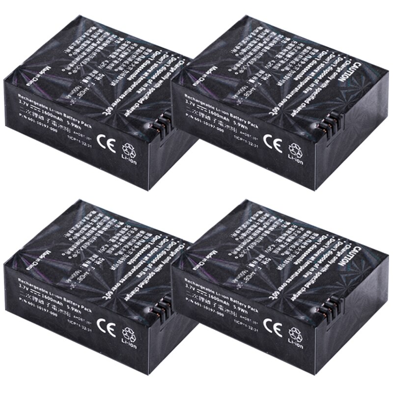 Batterie pour gopro Hero 3 3 +, édition noire, argent blanc, accessoires de caméra HD: 4battery
