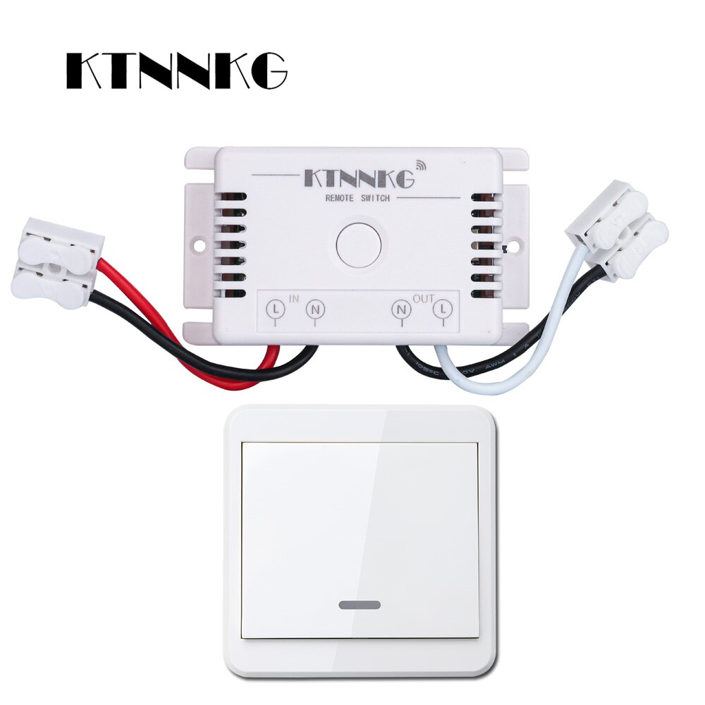 433Mhz 90-250V wall touch sensor switch, general standard lighting switch, crystal glass switching power supply, 1 way switch: kit1