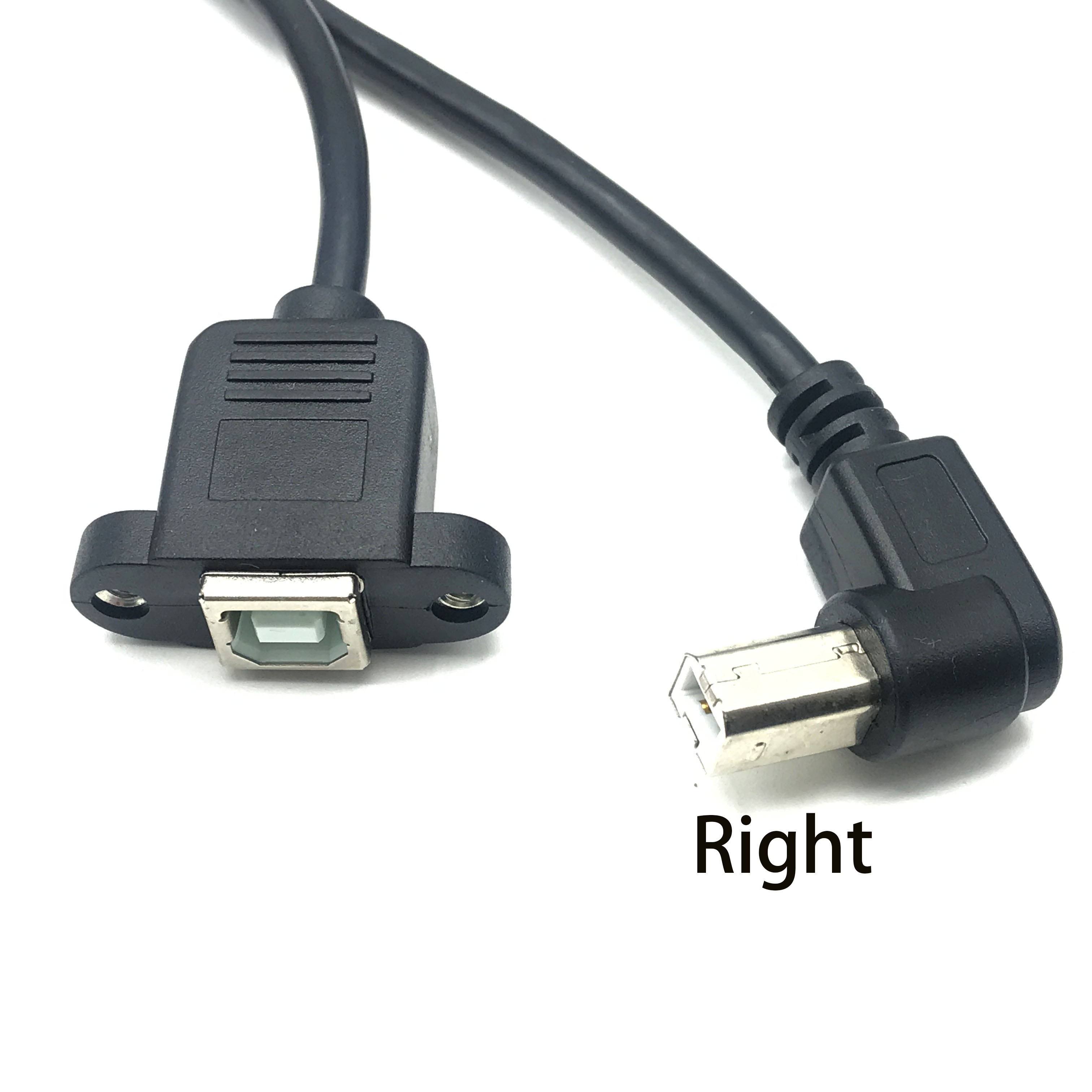Usb 2.0 B Male Naar Usb B Female Printer Panel Mount Naar Micro Usb Mini Usb Type-Cmale Extension kabel Schroef Gat Connector Graden: Zilver / 0.2M