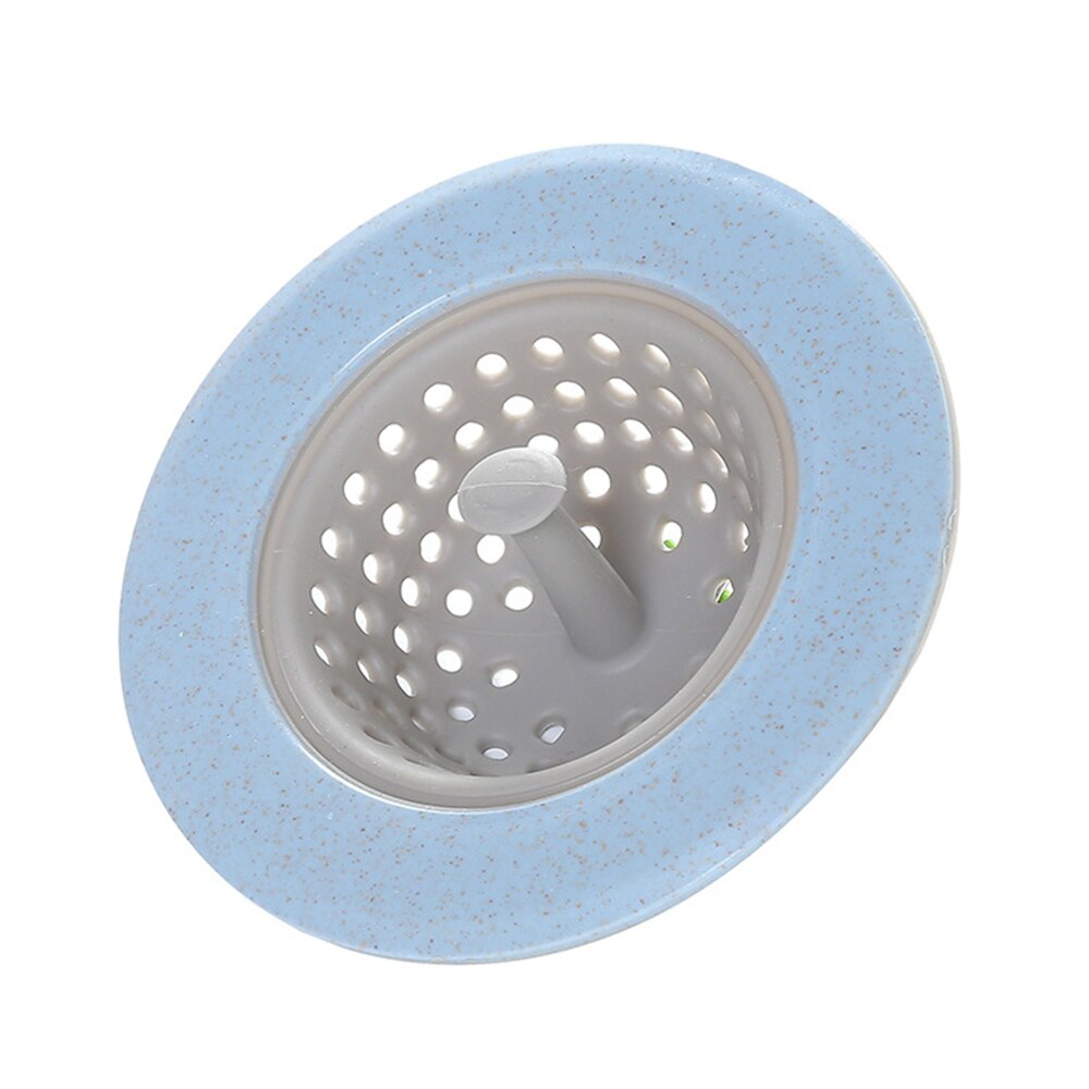Silicone Sink Strainer Waste Plug Sink Filter Waste Collector Kitchen Bathroom Sink Filter Accessories Colanders & Strainers: blue
