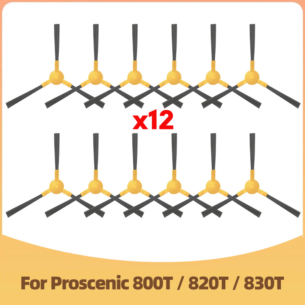 Compatibile con Proscenic 800T 820T 830T LIECTROUX C30B XR500 E30 Aspirapolvere robot Spazzola Laterale Filtro HEPA Panno Mocio Parti di Sostituzione: marrone