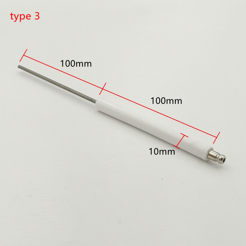Brûleur à gaz, aiguille d'allumage en céramique, tête de cuisinière Diesel, tige d'allumage, électrode, bâton de combustion longue, sonde ionique pour la détection de flamme: Rouge