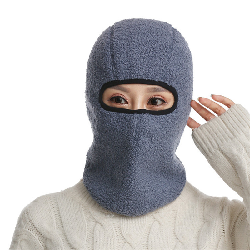 Winter Vlies Sturmhaube Frauen Volle Gesicht Masken Männer Ich bin Freien Motorrad Winddicht Kopf Masken Verdicken Nacken Wärmer Radfahren Maske: Y-YH Blau