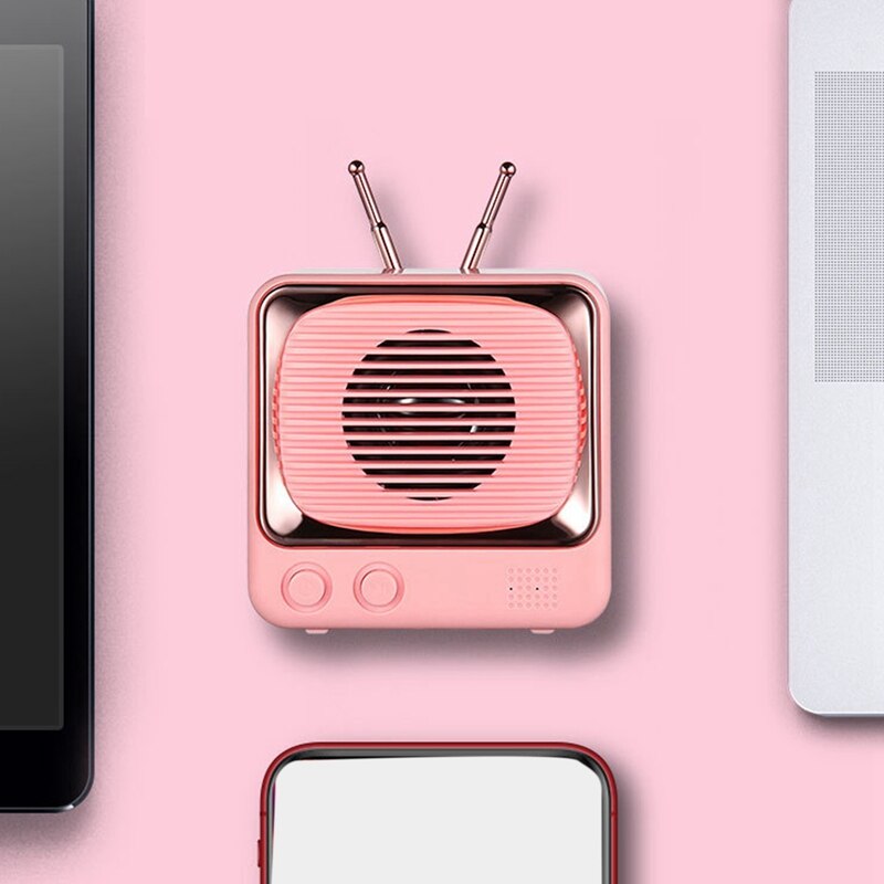 Retro Draagbare Draadloze Bluetooth Speaker Leuke Tv Mini Bluetooth Speaker