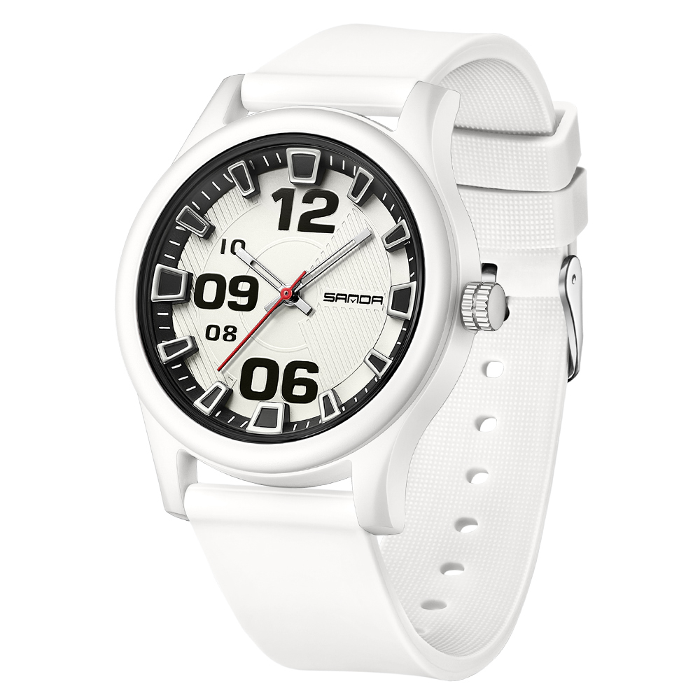 Relojes de para mujer, relojes simples e informales con correa de silicona suave para mujer, relojes de enfermera impermeables para mujer, reloj de pulsera para mujer: Blanco