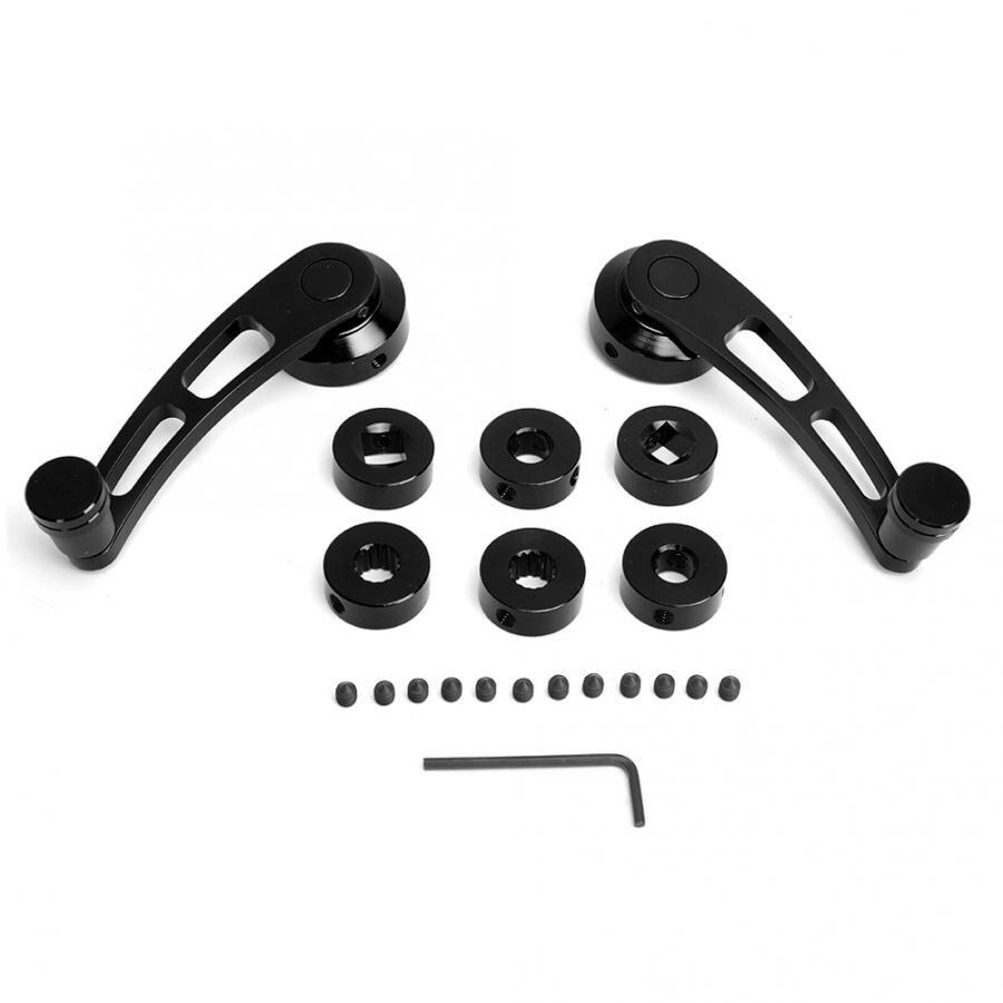 2pcs Alloy Window Handle Riser Winder Crank Fit for Chevrolet Classic for Ford for Chrysler Classic: black