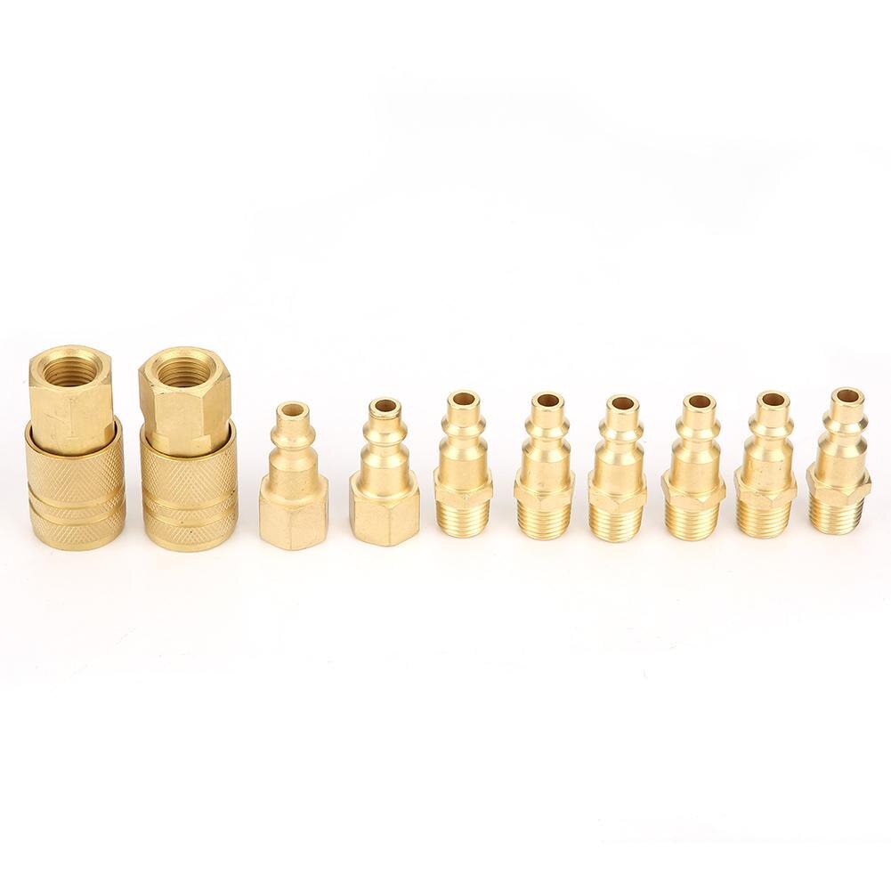Conector de compresor de manguera NPT de 1/4 pulgadas, 10 Uds., conexión de línea de aire, Conector de enganche rápido hembra/macho, herramienta de accesorios de enchufe