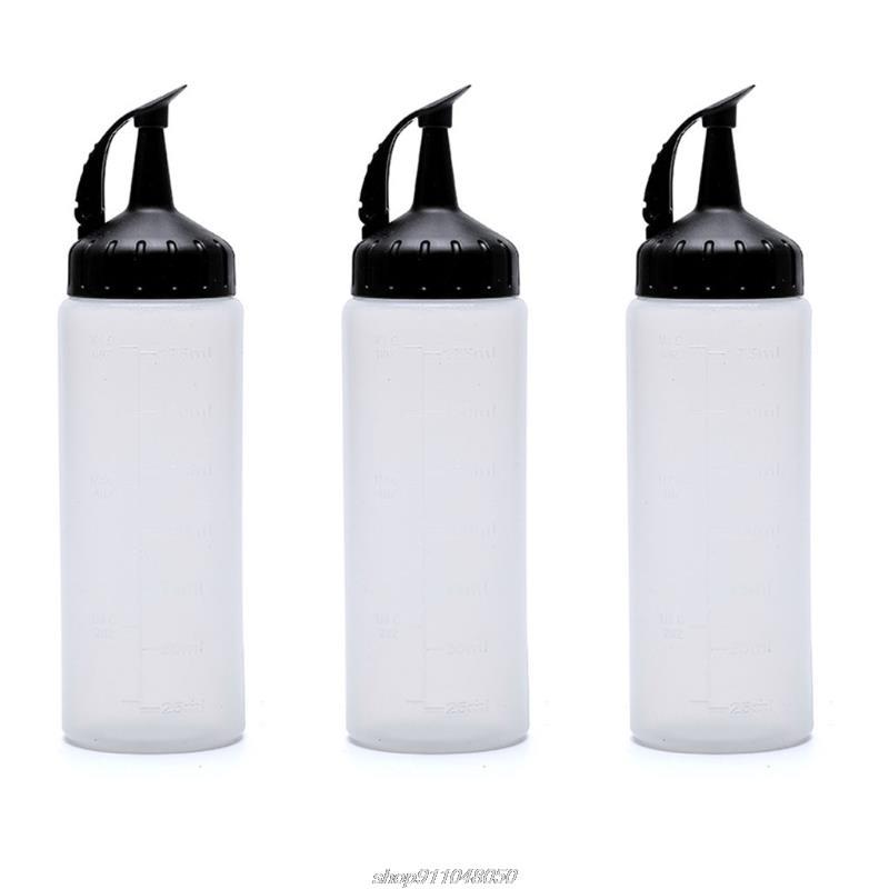 Multifunction Soy Sauce Bottle, Seasoning Jar Salad Dressing Bottle, Plastic Squeeze Bottle for Condiments AG13 21