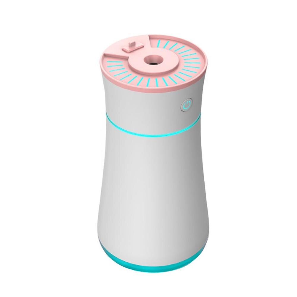 Auto luchtbevochtiger usb mini draagbare aromatherapie hydraterende luchtreiniger vernevelaar nachtlampje luchtbevochtiger: Roze