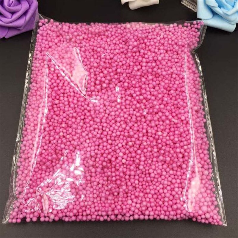 1 paczka 10g przezroczysty balon bańka wypełniacz piankowy styropianowe kulki butelka DIY śnieg błoto cząstki akcesoria Tiny koraliki piankowe: rose red