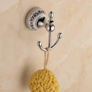 Luxury Towel Rack Wall Mounted Bathroom Accessories Set Ceramic Stainless Steel Bath Hardware Sets Chrome Toilet Brush Holder: green