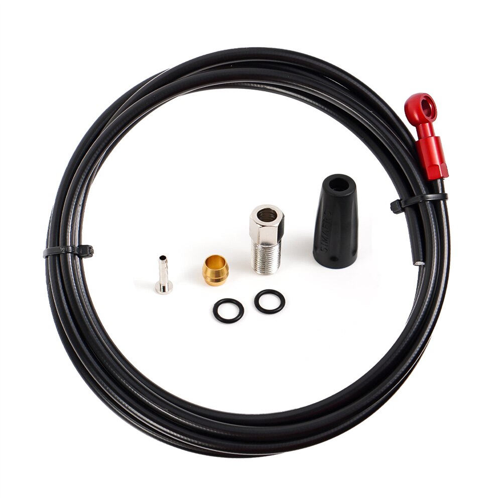 CNC Bike Hydraulic Brake Hose 5mm*3M MTB Brake Hosing Oil Tube Pipe For Shimano BH59 BH90 Bicycle Brake Hose: Red Set