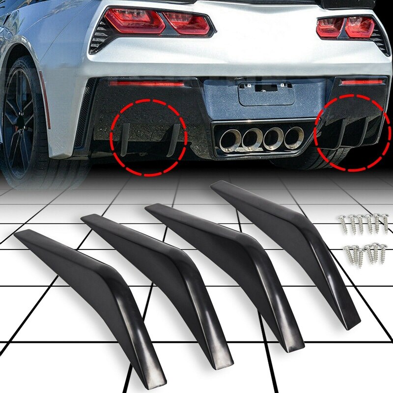 Car Rear Bumper Air Diffuser Fin Spoiler for Chevrolet Corvette C7