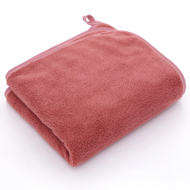 High-density Coral Velvet Towel Solid Color Soft Face Towel Thick Highly Absorbent Household Towel: Red