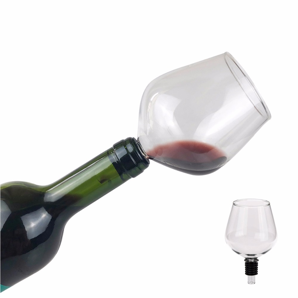 Eflying Leeuw Rode Wijn Glas Met Silicome Seal ,Drink Direct Van Fles, 260 Ml