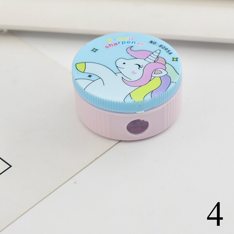 Taille-crayon licorne à trou unique, mignon, Kawaii, pour filles, , fournitures de papeterie coréenne pour la rentrée scolaire: 4