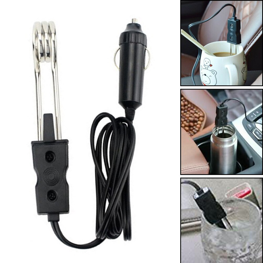 Tea Coffee Drink Practical Stainless Steel Portable Camping Safe 12V Electric Water Boiler Vehicle Car Immersion Heater Picnic