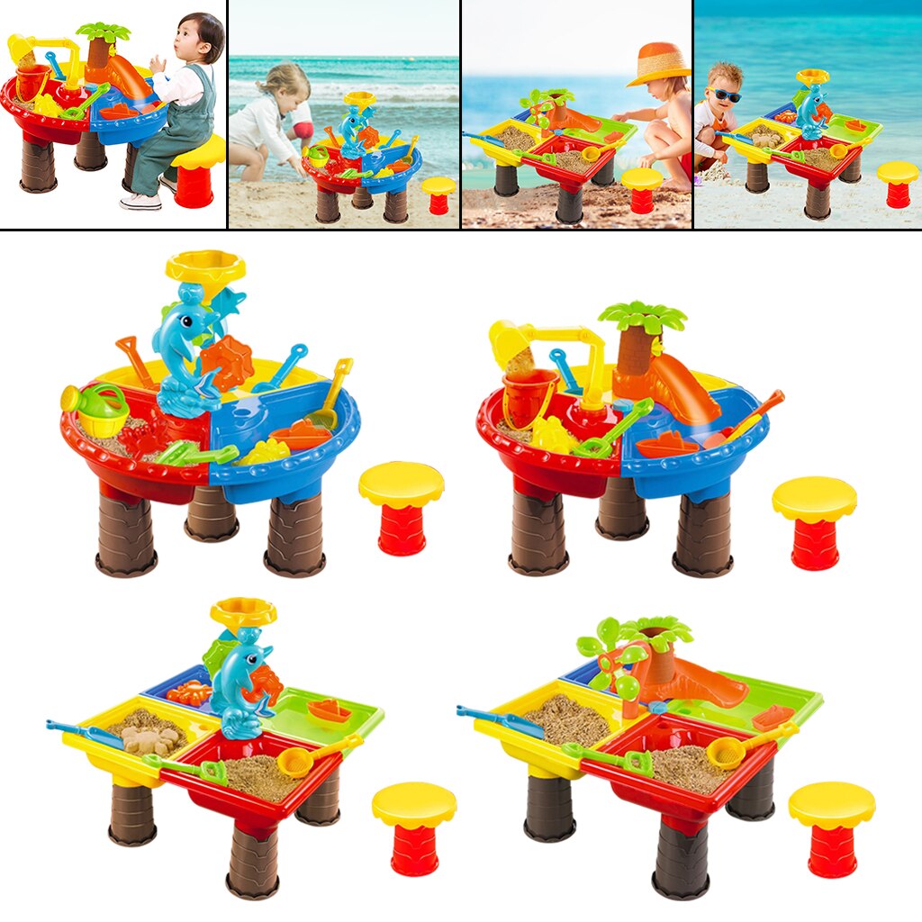 2 in 1 Summer Beach Toys Outdoor Digging Tool Playset Garden for Kids 3-4