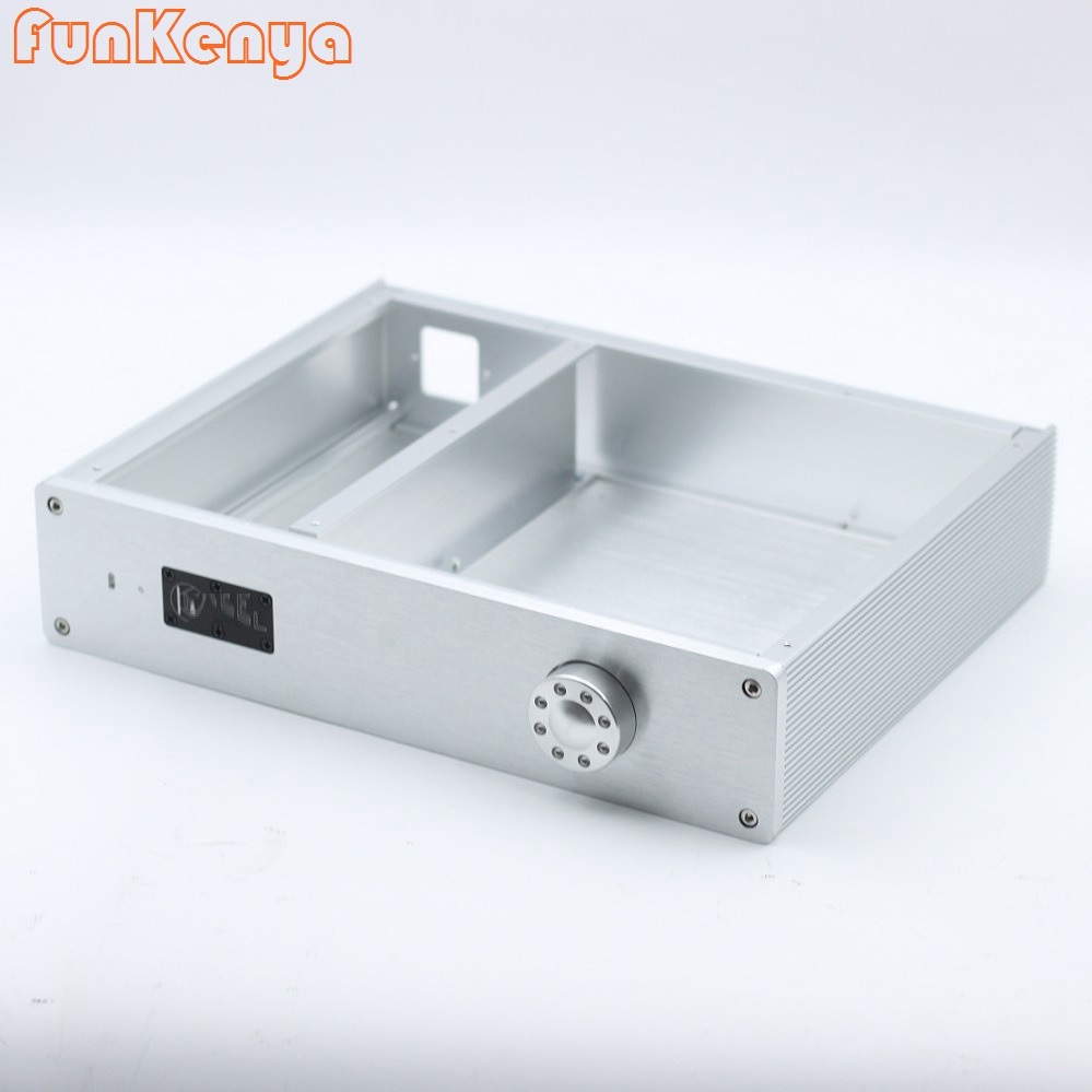320x70x248mm Hifi Power Amplifier Chassis DIY Anodized Aluminum Earphone Music Box Prea Amp Housing Rear Class Partition Shell: Gold