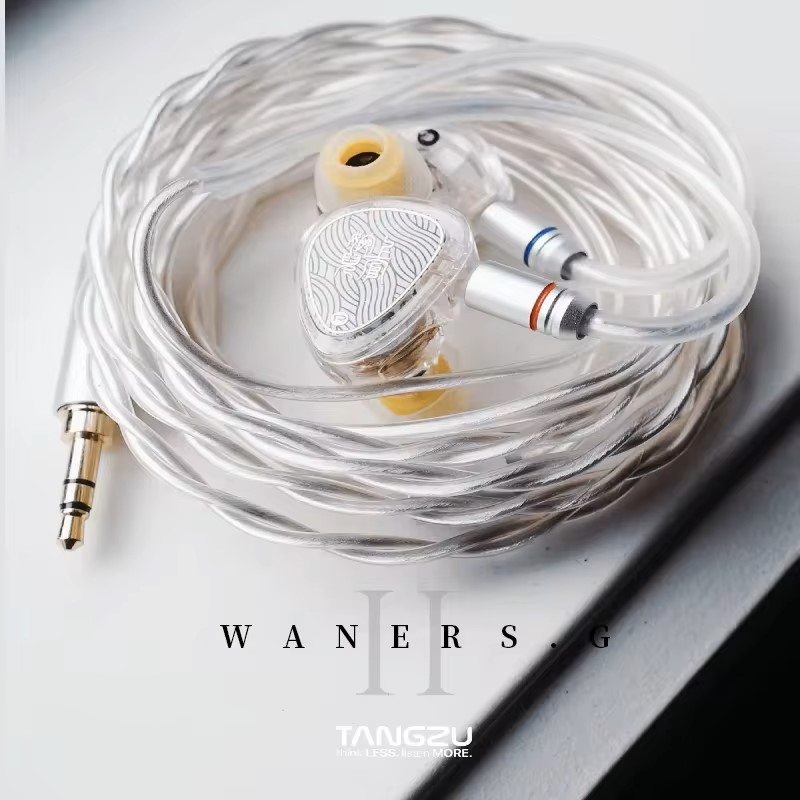 TANGZU WANER 2 WANER 2. generacji Słuchawki douszne HIFI z dynamicznym przetwornikiem, słuchawki o wysokiej rozdzielczości, odłączany przewód 0,78 mm