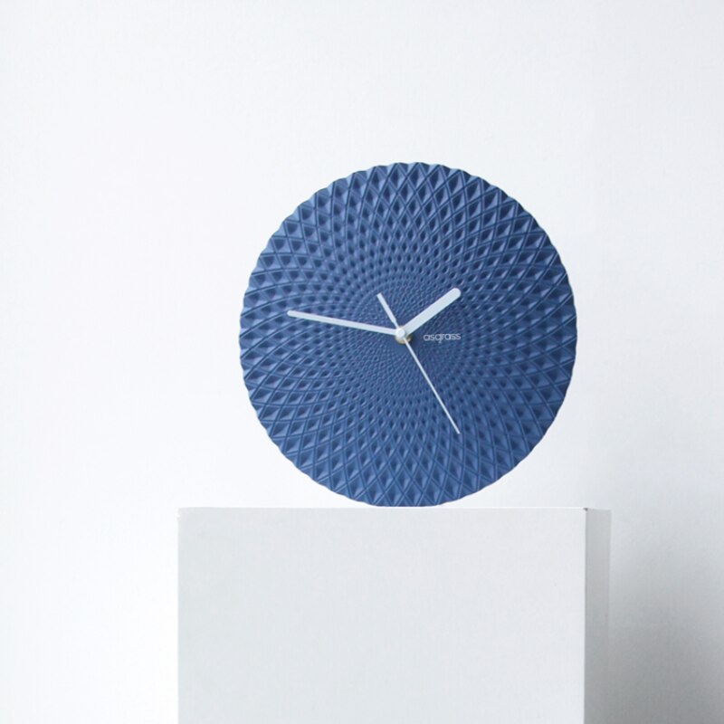Blue Minimalist Wall Clock Living Room Large Silent Metal Wall Clock Modern Reloj Pared Grande Home Decor LL50WC