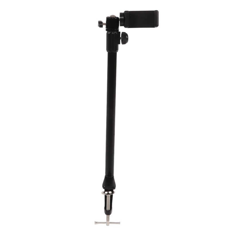 Desktop Klem Mount Light Stand Bracket 2 Stage Aanpassing Legering Materiaal Te Gebruiken Spray Geschilderd Oppervlak Voor Telefoon