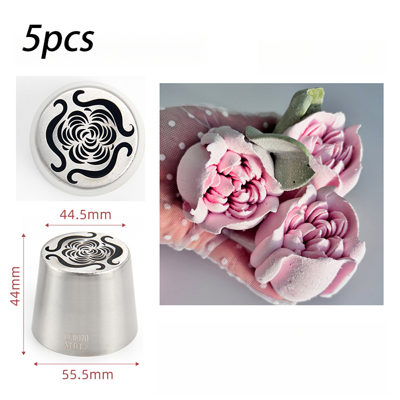 Russian Piping Nozzle Tulip Rose Pattern Icing Pastry Nozzles Cream Cake Piping Tips For Dessert Decoration Diy Pastry Tools: green