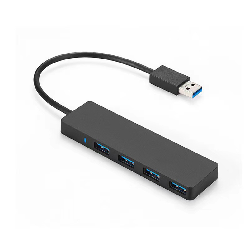 USB 3.0 Hub - 4 Poorten - USB 2.0 Type C Expander - Splitter Kabel voor PC Laptop: Zwart