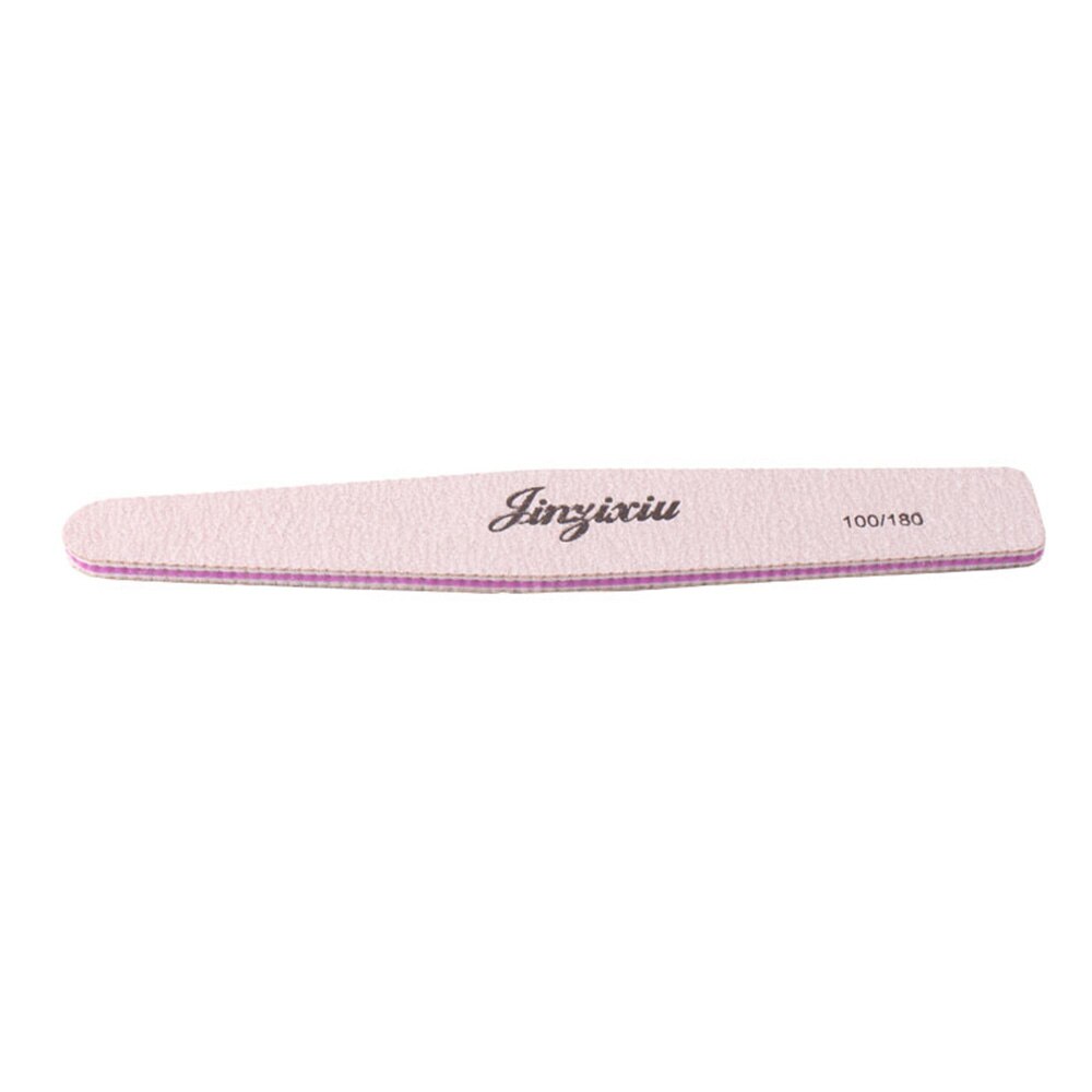 1 Pcs Dubbelzijdig Polijsten Nagelvijl 100/180 Grit Roze Nagelvijl Nail Art Manicure File Manicure Tool: 02