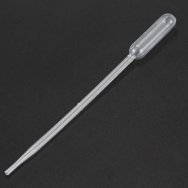 50 Pieces Pasteur Liquid Dripping Pipette 11.5 cm long Plastic Clear White