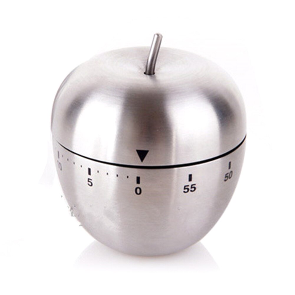 Stainless Steel Timer Home Mechanical Alarm Clock Countdown Time Reminder Family Kids Yoga Office Workout Home Timer: 	Apple