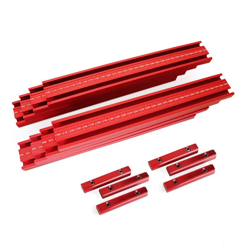 Track Saw Rail Parallel Guide Rail 300-1800mm Aluminium Alloy T-track Slot Woodworking Auxiliary Track