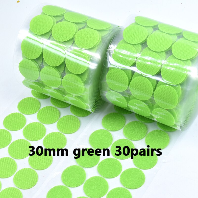 108 par velcro adhesivo cierre autoadhesivo cinta ganchos y bucles magia cinta pegatinas Dots Velcros de Nylon casa Klitterband pegamento: 30mm green 30pairs