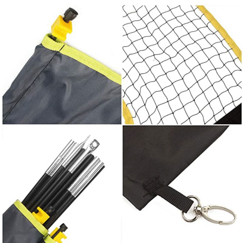 Filet portatif de Badminton avec le sac de transport de support, filet pliant de Badminton de Tennis de Volleyball-installation facile pour pour M5TC extérieur/d&#39;intérieur