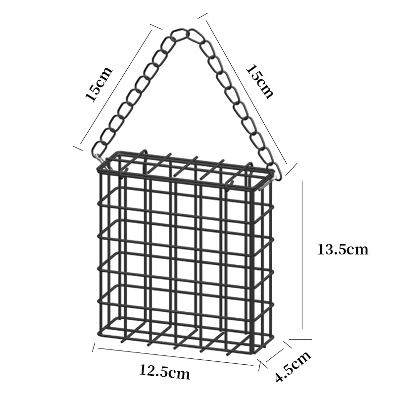 Outdoor Hanging Bird Feeder Plastic Green Wild Bird Peanut Seed Nut Feeder Hanger Bird Supplies Standing Feeder Tableware: Square bird feeder