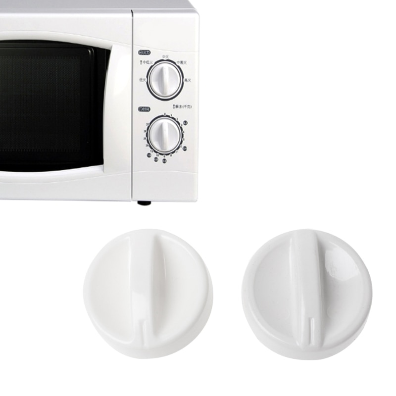 Interruptor de control del temporizador perilla giratoria de plástico para horno de microondas Universal 2 uds