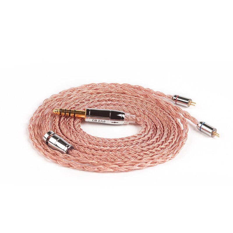 Kbear 16 núcleo prata chapeado equilibrado cabo 2.5/3.5/4.4mm com mmcx/2pin/qdc conector para zs10 pro as10 zsx zsn pro c12 BL-03: 2PIN4.4
